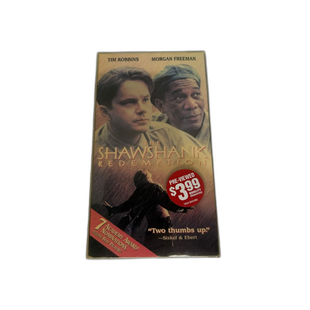 The Shawshank Redemption VHS Blockbuster Pre-Viewed Tim Robbins Morgan Freeman